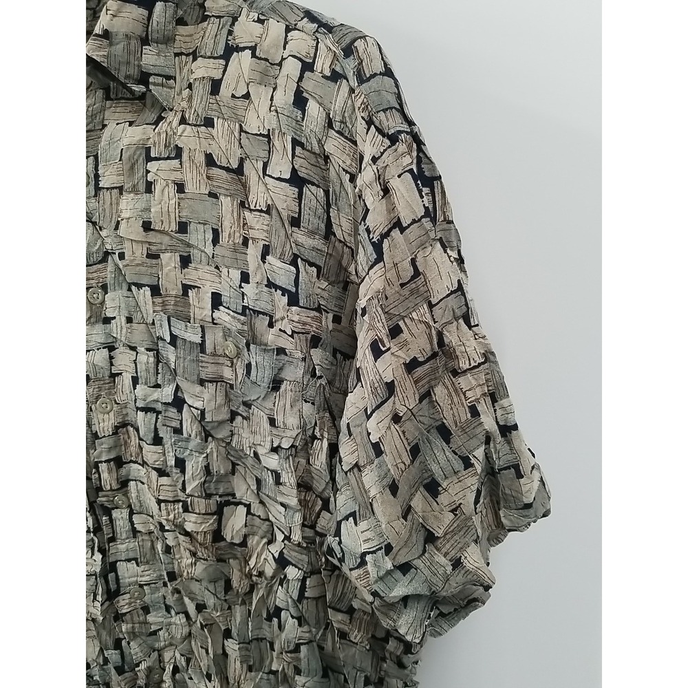 Untied Shirt Mens Large Short Sleeve Button Up Hawaiian Rayon - Picture 5 of 6